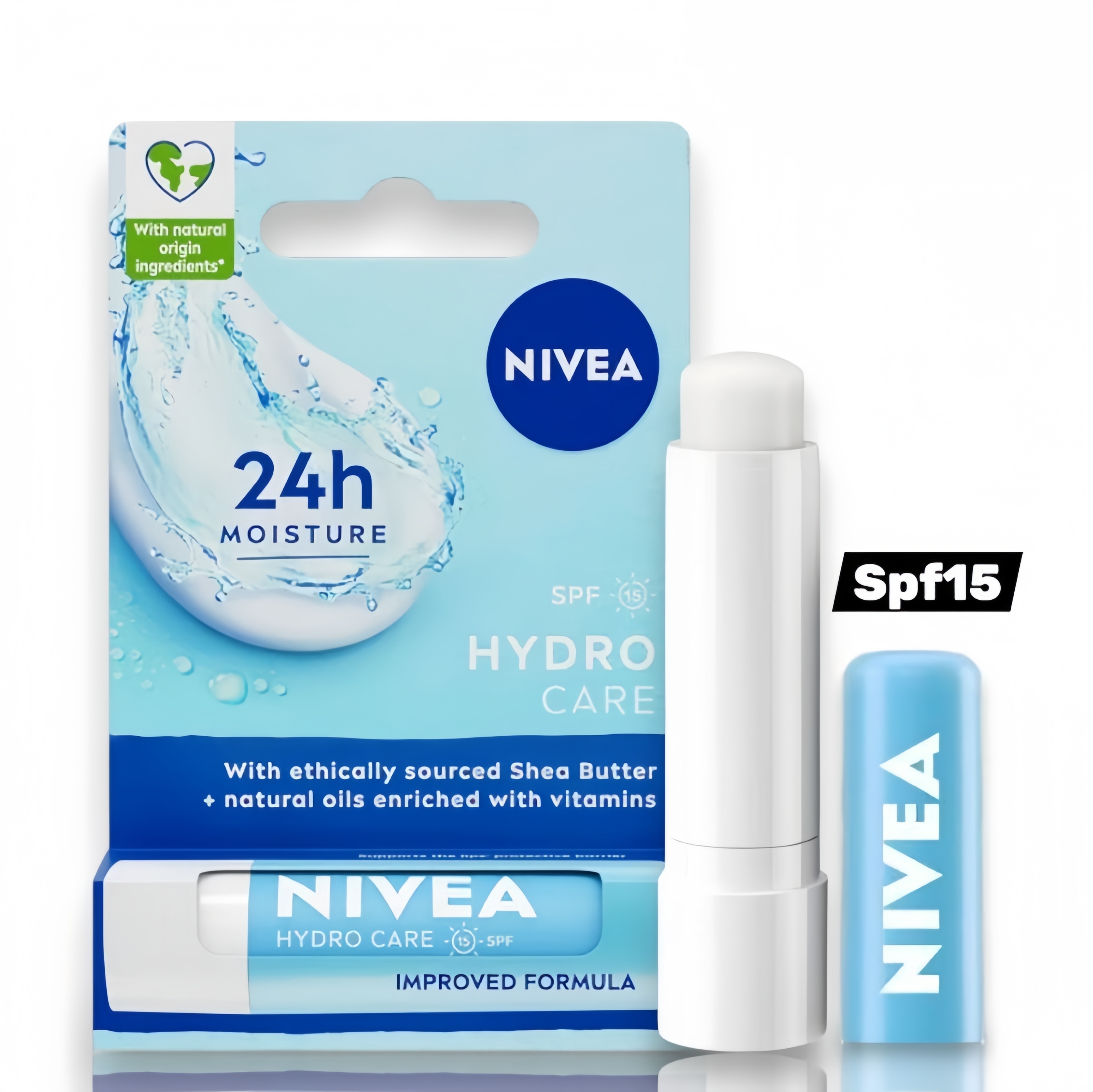Nivea Hydro Care - 防晒保濕潤唇膏Spf15  4.8g (平行進口)