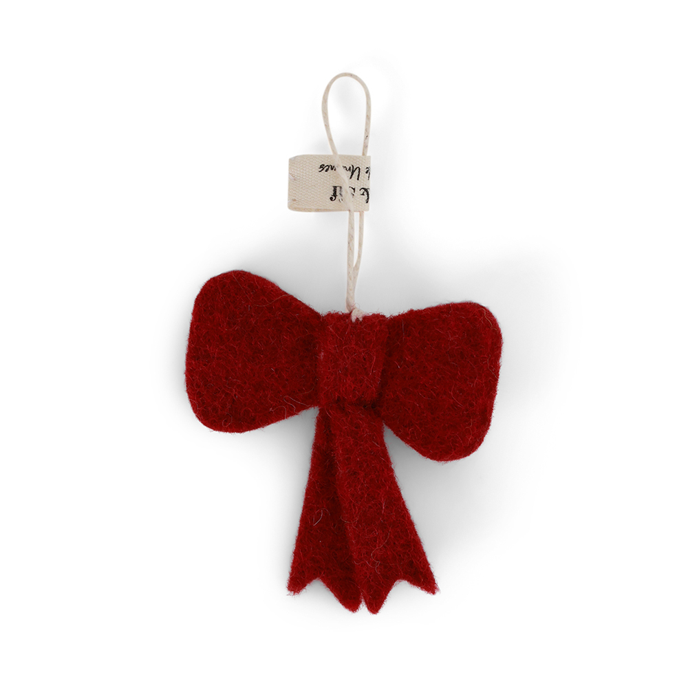 丹麥Gry&Sif 聖誕掛飾-Bow Red-Mini(11625)