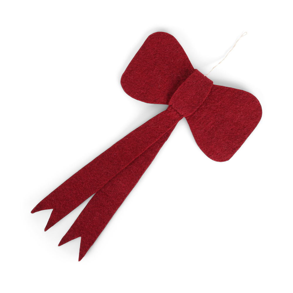 丹麥Gry&Sif 聖誕掛飾-Bow Red-Big(14824)