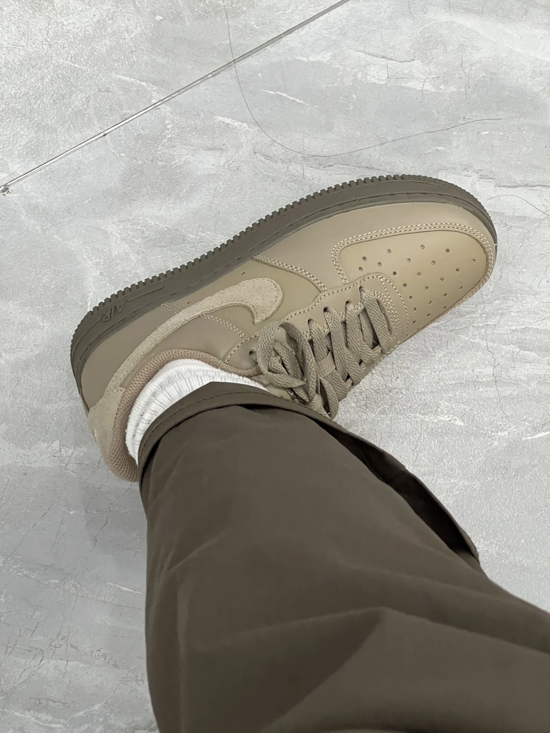 NG品-23.5cm-Nike Air Force 1 冷淡棕