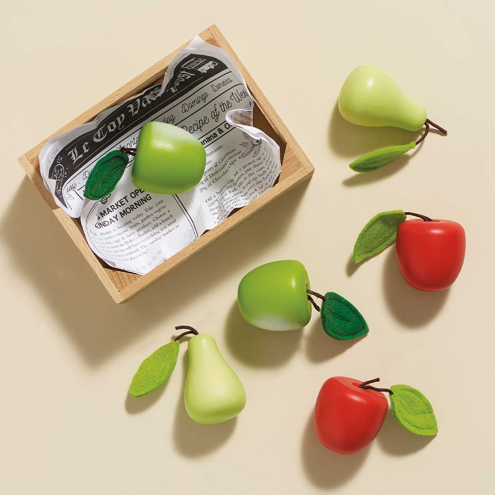 Le Toy Van 角色扮演 - 蘋果西洋梨水果盒玩具組