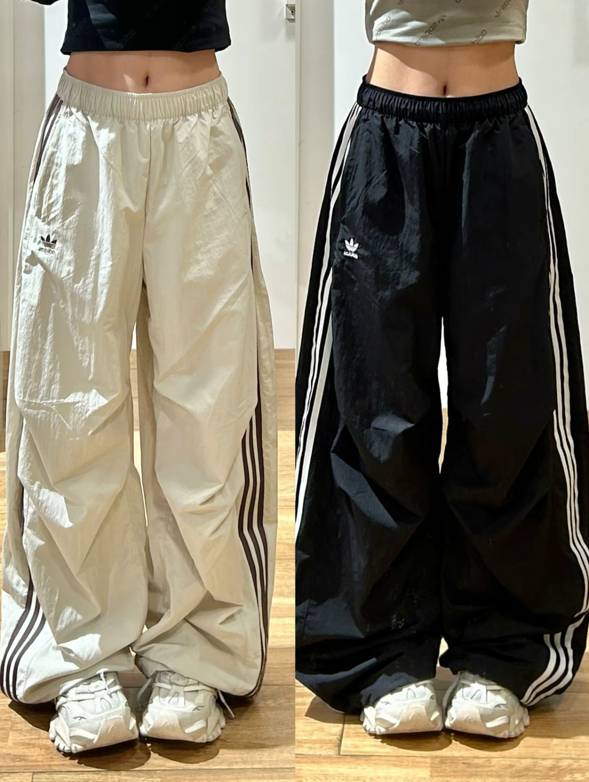 Adidas Originals MULTI POCKET 傘兵褲 落地褲 寬鬆 慵懶風 黑色 奶油白(任買兩件711免運)/預購