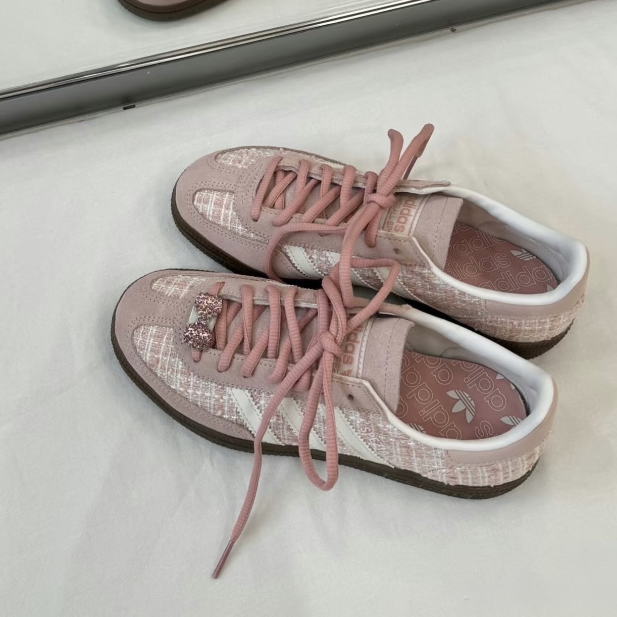 ADIDAS ORIGINALS HANDBALL SPEZIAL 粉色 小香風 焦糖底 JR4503