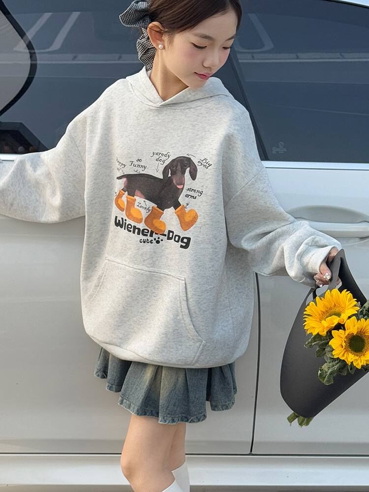 直童-WY966臘腸狗連帽衫