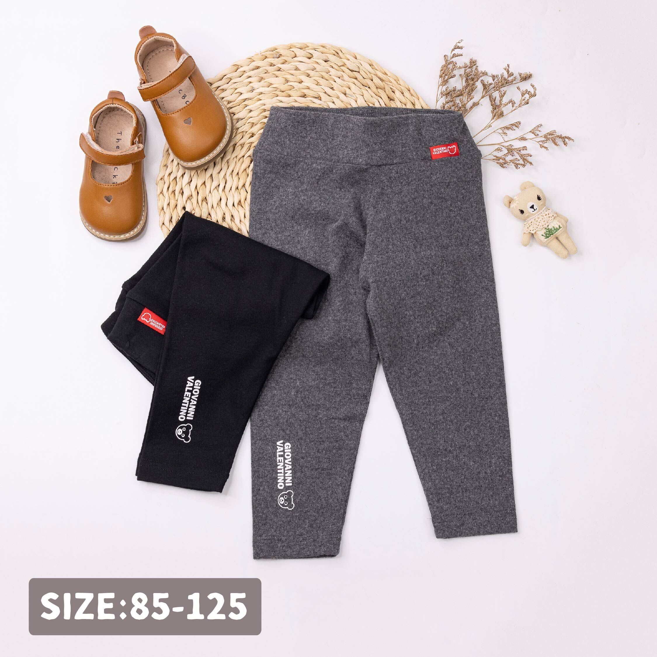 范侖鐵諾【52546】簡約品牌小熊印花長褲＊二色