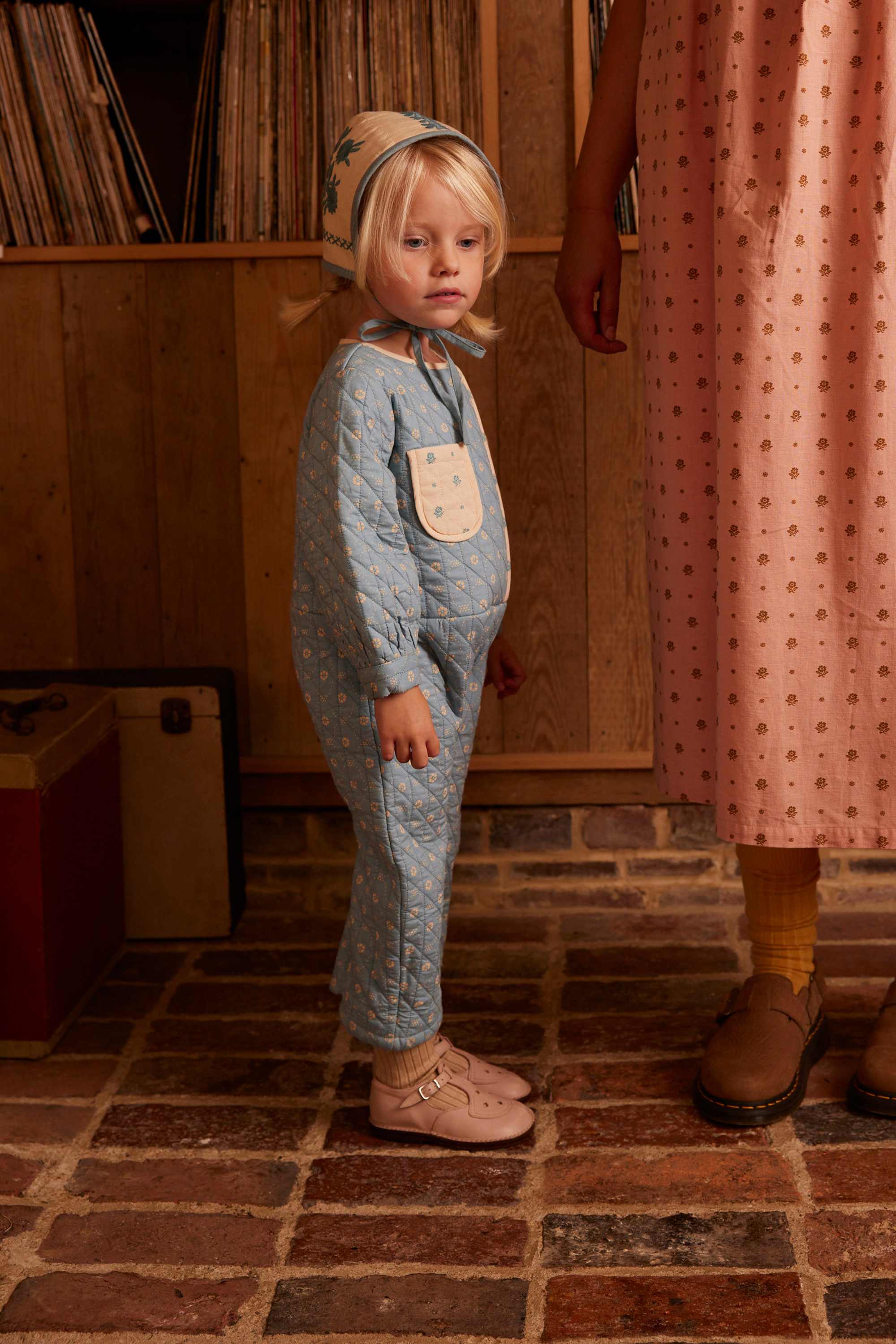 Apolina 復古刺繡綁帶帽JONI BONNET - CASHEW - CARA No.9