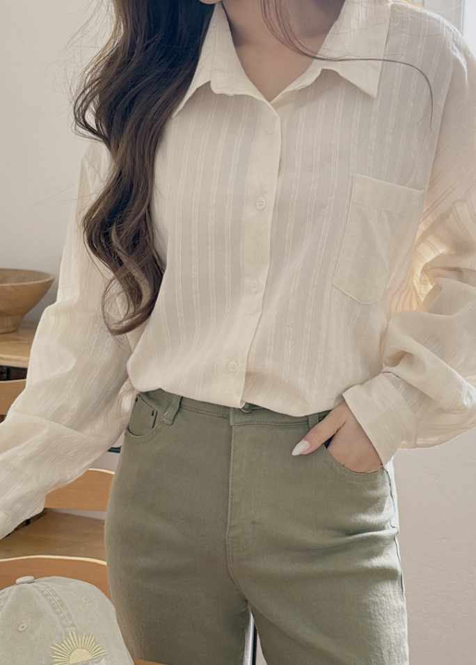 Xandra 簡約直條襯衫 [ 2色 / S,M ]