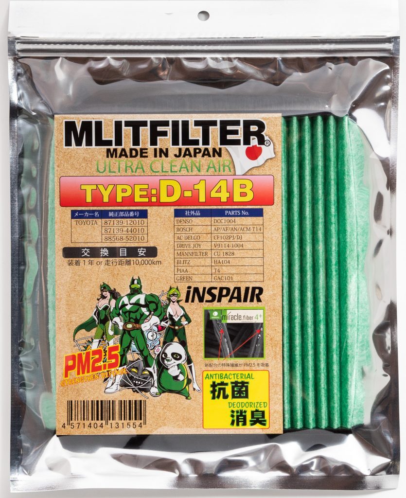 日本 MLITFILTER 綠魔俠 PM2.5冷氣濾芯 D-14B S-FG2替換棉