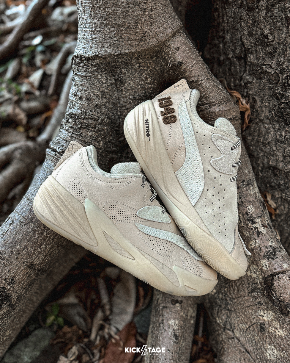 <連線代購商品> 男鞋 PUMA x CHRIS BRICKLEY PUMA ALL-PRO NITRO 2 奶油 卡其 聯名 緩衝 支撐 實戰 籃球鞋【312311-01】