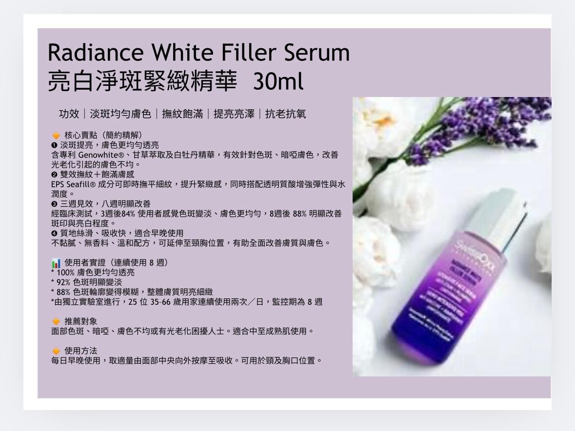 SwissOxx - 亮采淨斑緊緻精華 SUN10  (本場直播滿$800包本地順豐)