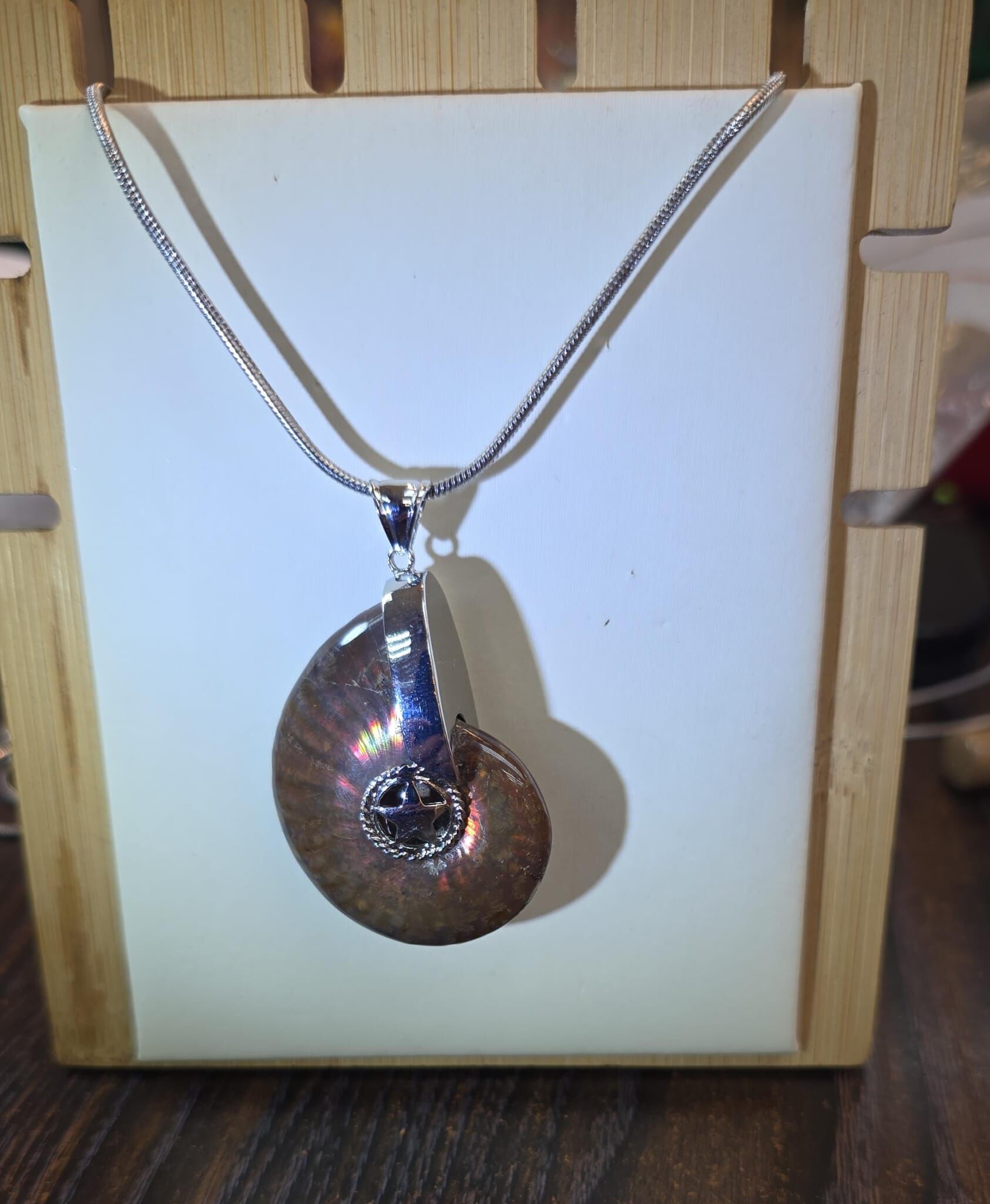 🔮能量水晶🔮斑彩螺吊墜配頸鍊套装 (H9 CR226)