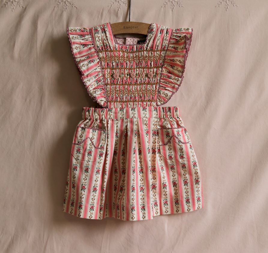 BONJOUR DIARY 掛毯印花圍裙洋 APRON DRESS