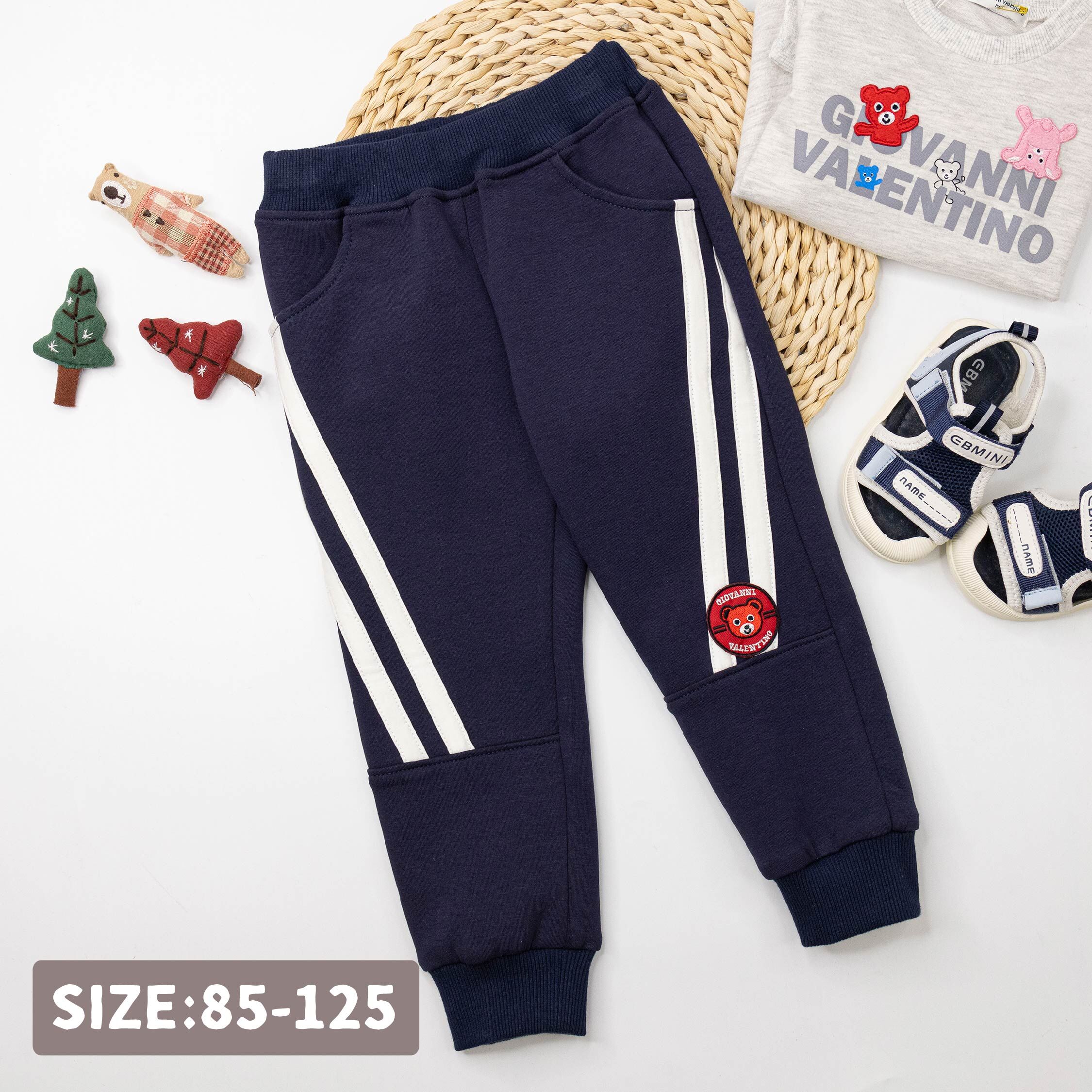 范侖鐵諾【52543】帥氣小熊徽章布貼運動縮口褲