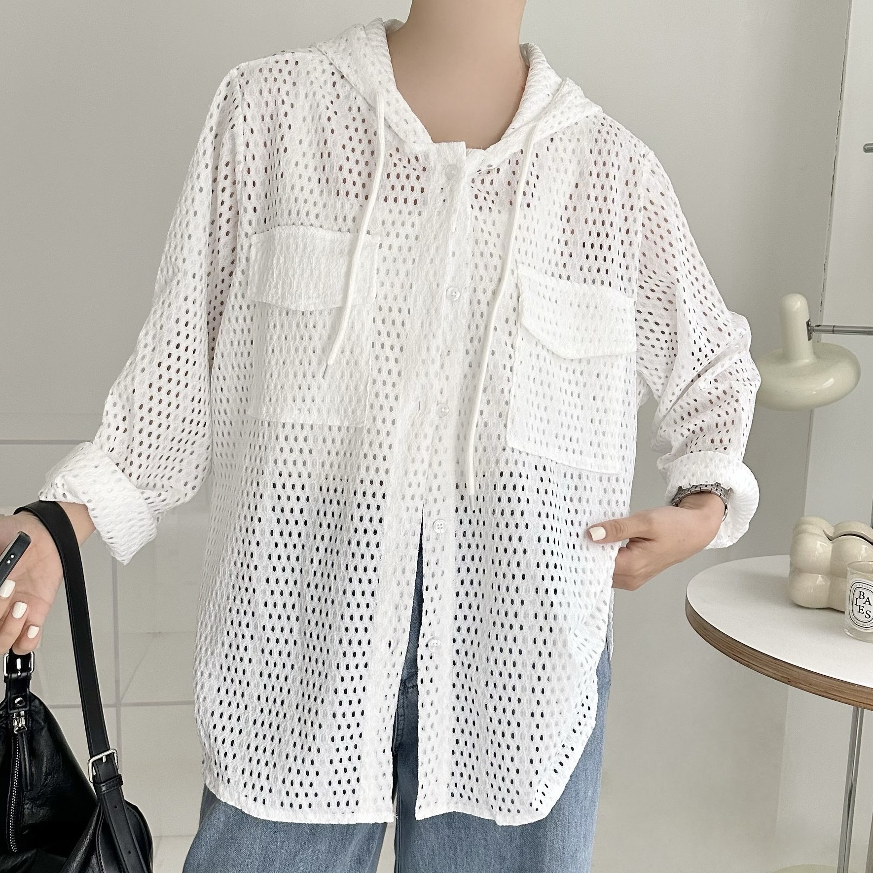 【BONNIE】全網布有帽外套