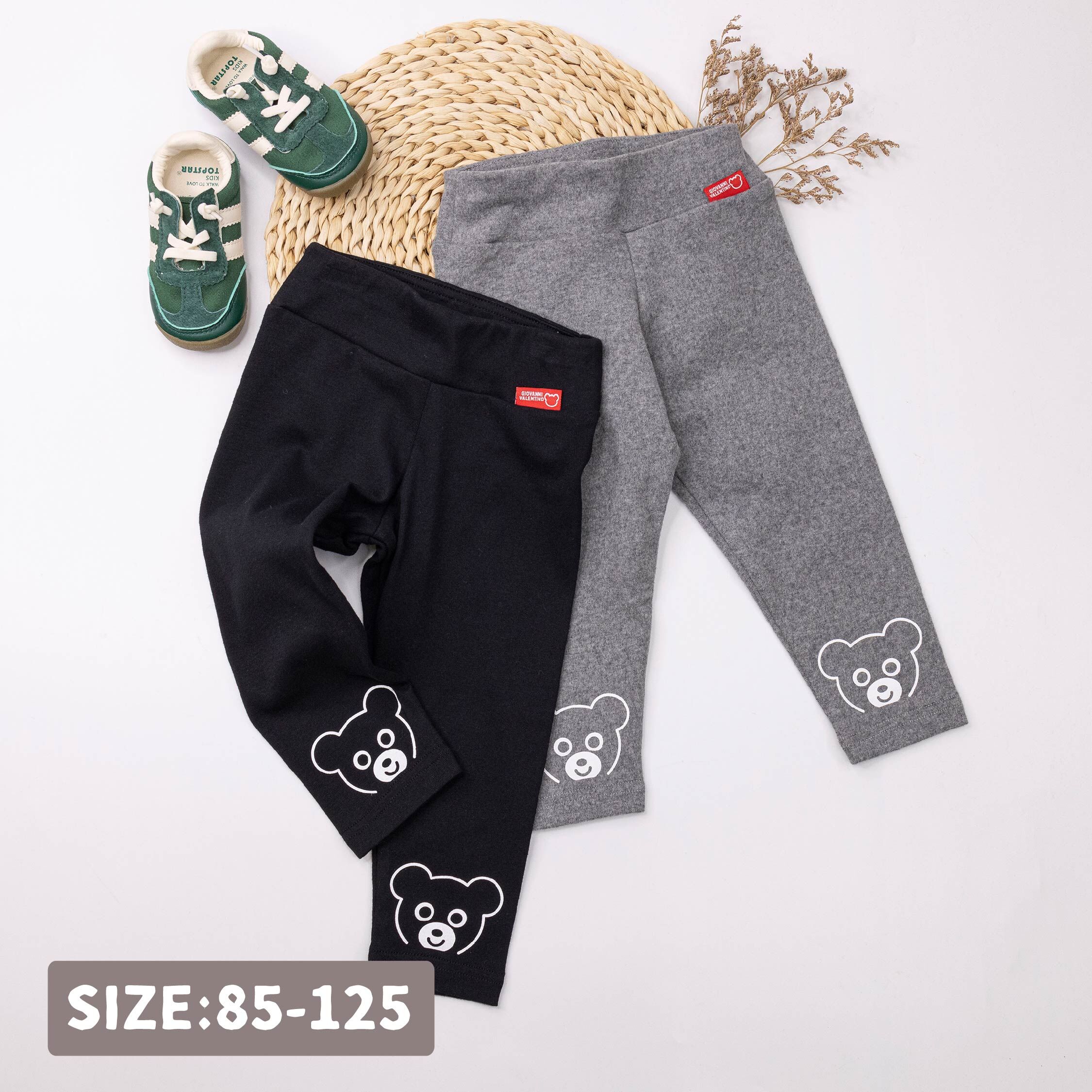 范侖鐵諾【52550】質感對稱微笑小熊長褲＊二色