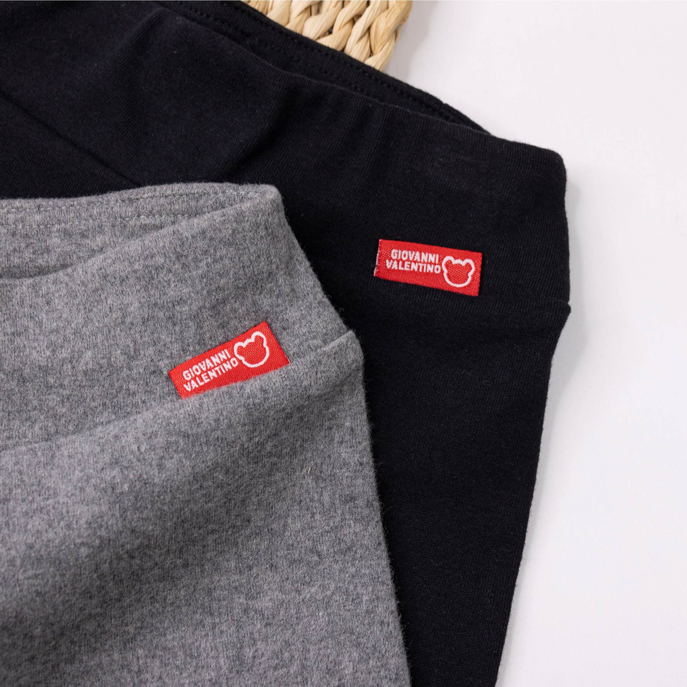 范侖鐵諾【52550】質感對稱微笑小熊長褲＊二色