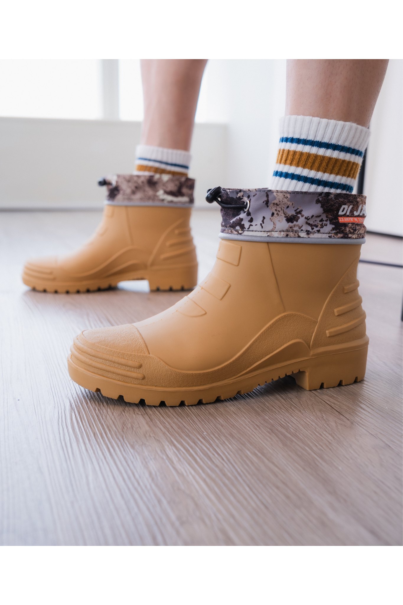 短筒野迷 - 棕 登山雨鞋 (附厚底乳膠鞋墊!)