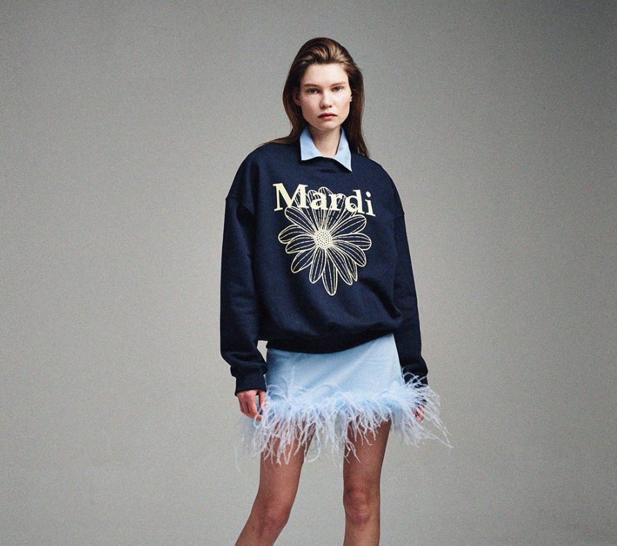 【預購】AKR092201 Mardi SWEATSHIRT FLOWERMARDI 印花衛衣