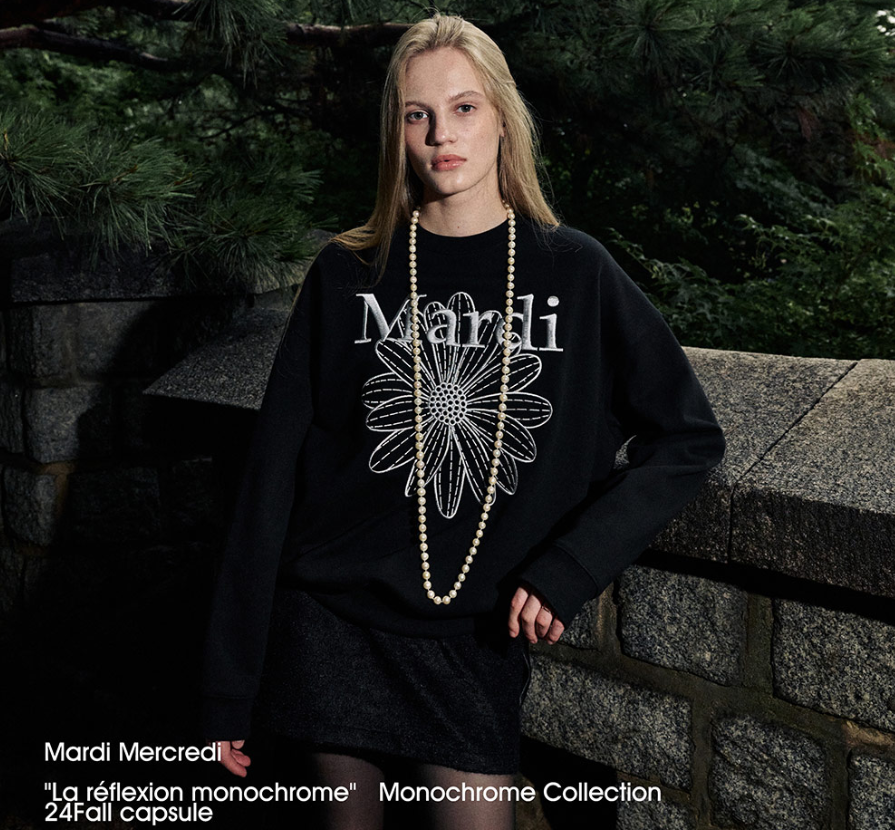 【預購】AKR092203 Mardi 刺繡花衛衣