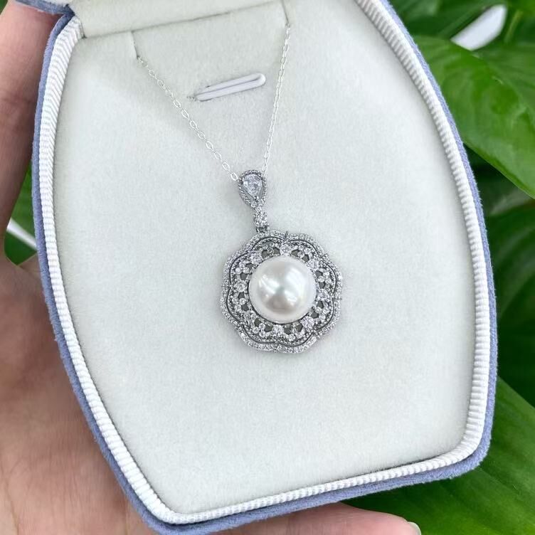 zc1624  S925-淡水无核珍珠奢华吊坠-气质百搭11mm+