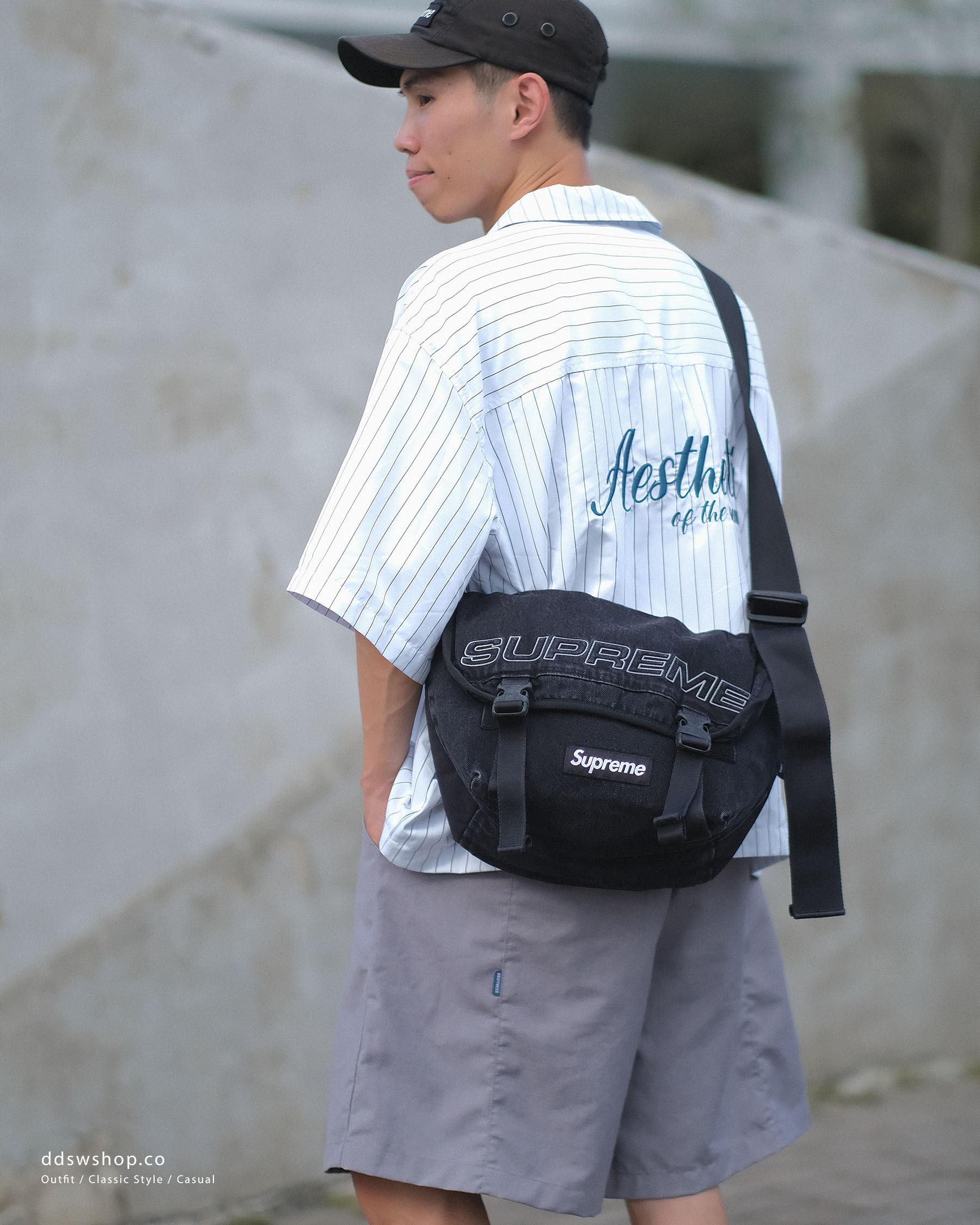 Supreme 25FW Denim Messenger Bag Black 【公式通販】