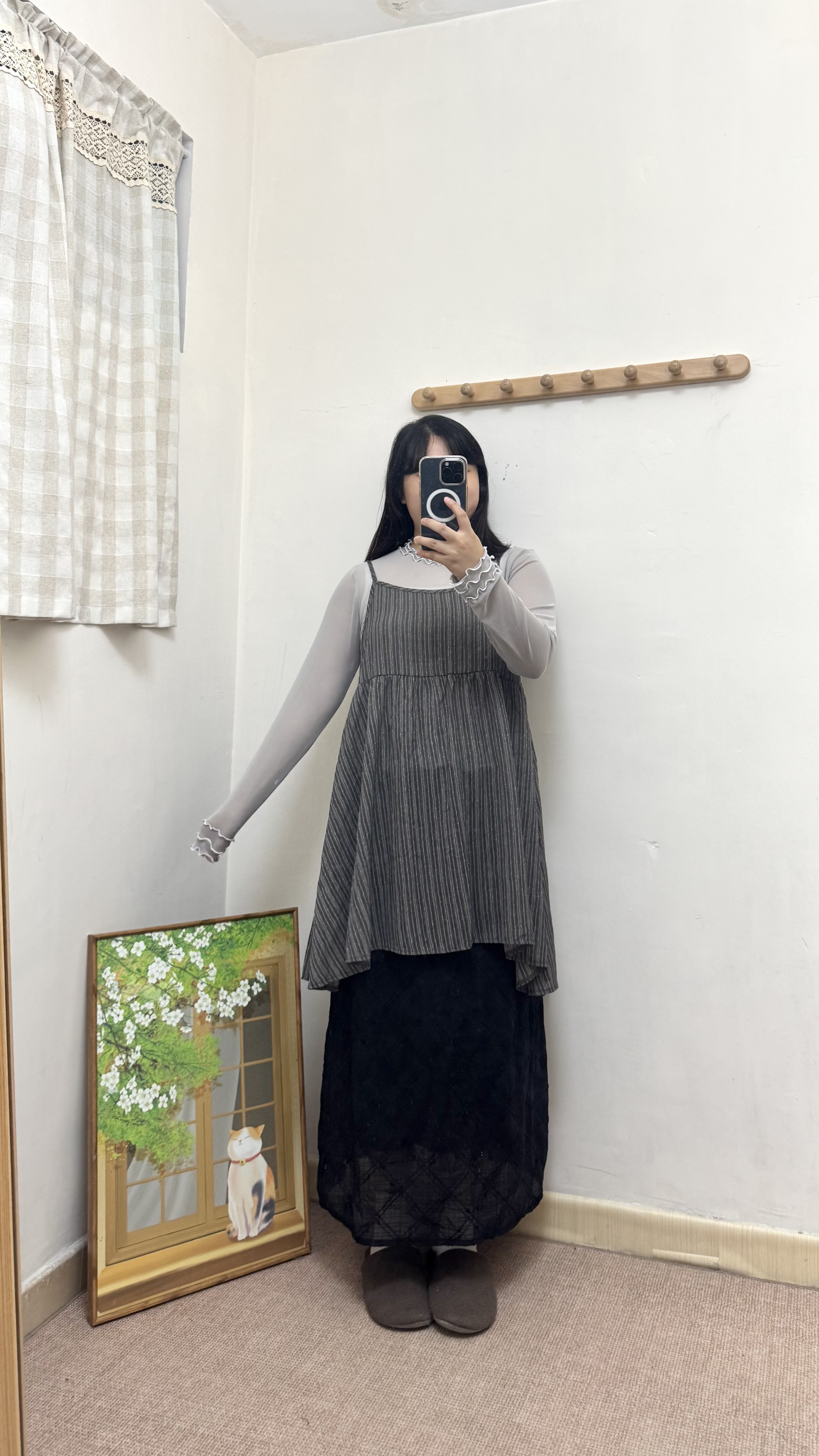 壓直紋細點吊帶