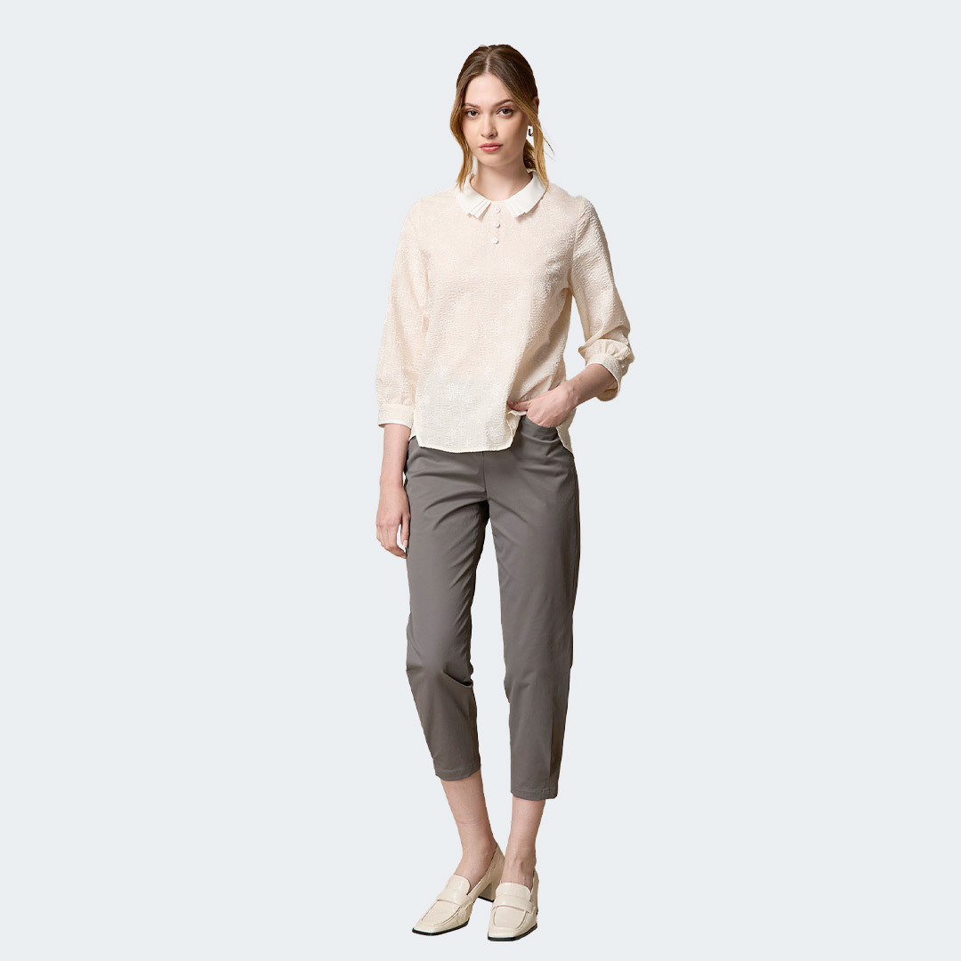 微縮口彈性八分褲