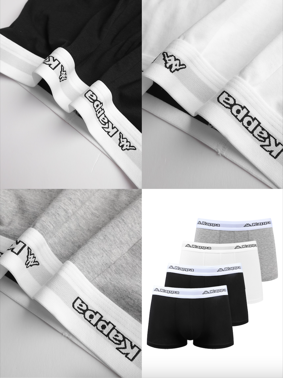 代購-Kappa 透氣彈力 四角褲 內褲 4件裝