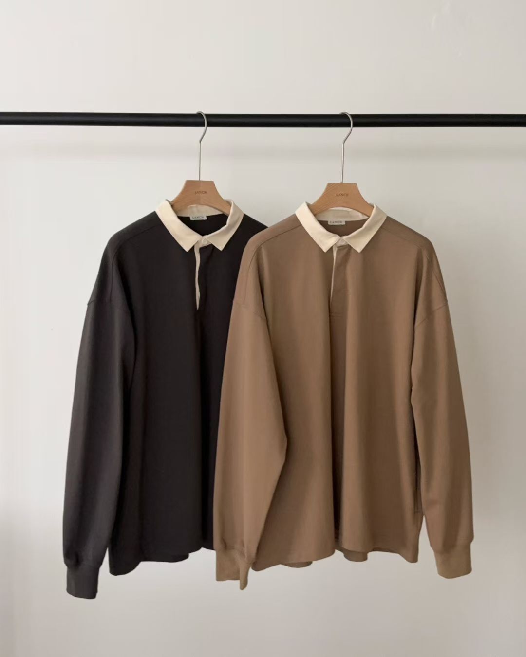 PE5007 Polo領撞色白邊上衣