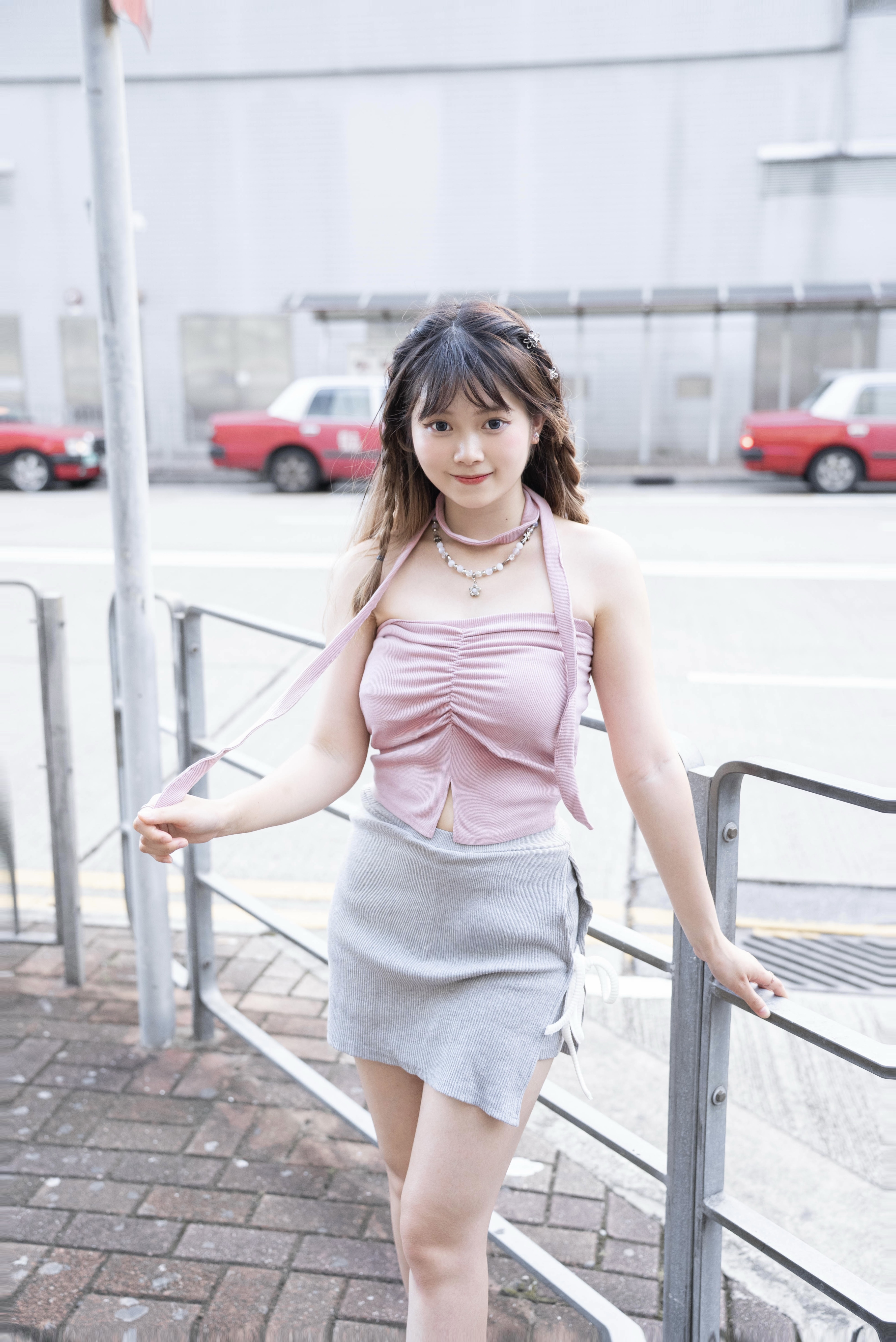 Shirring Scarf Set Top