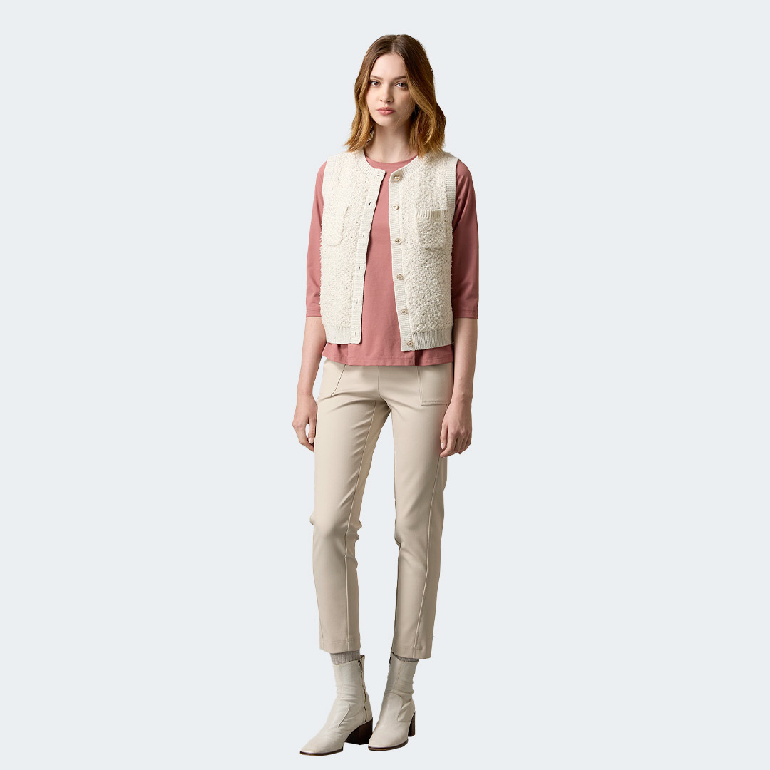 柔韌彈性八分窄管褲