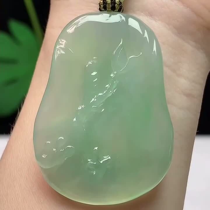 911327 翡翠冰種晴底悟道