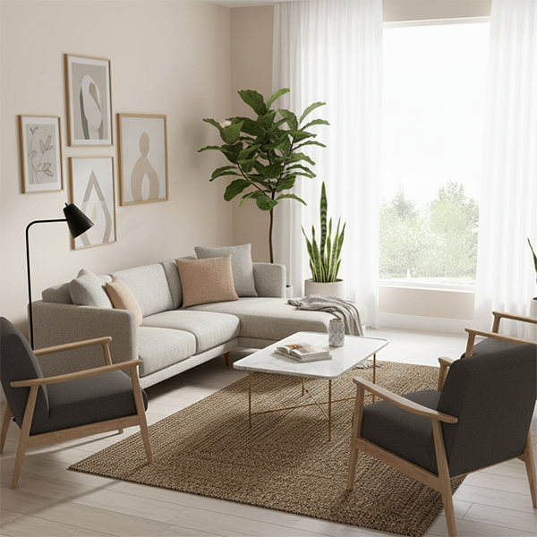 天然黃麻混色手編地毯