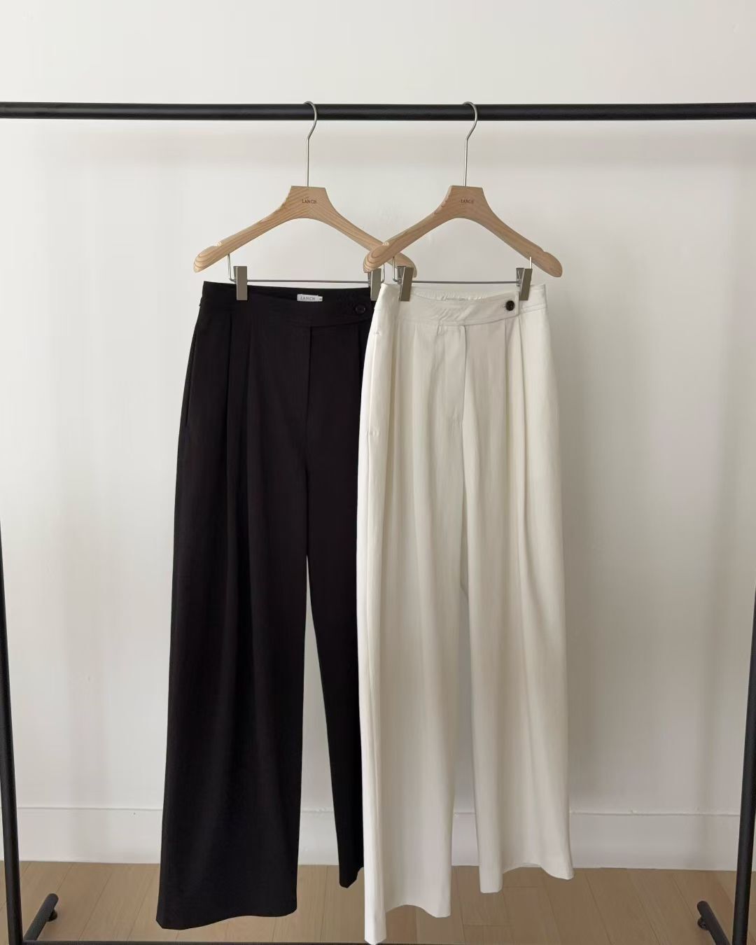 PE5017 全棉壓摺側扣長褲 (S/M)