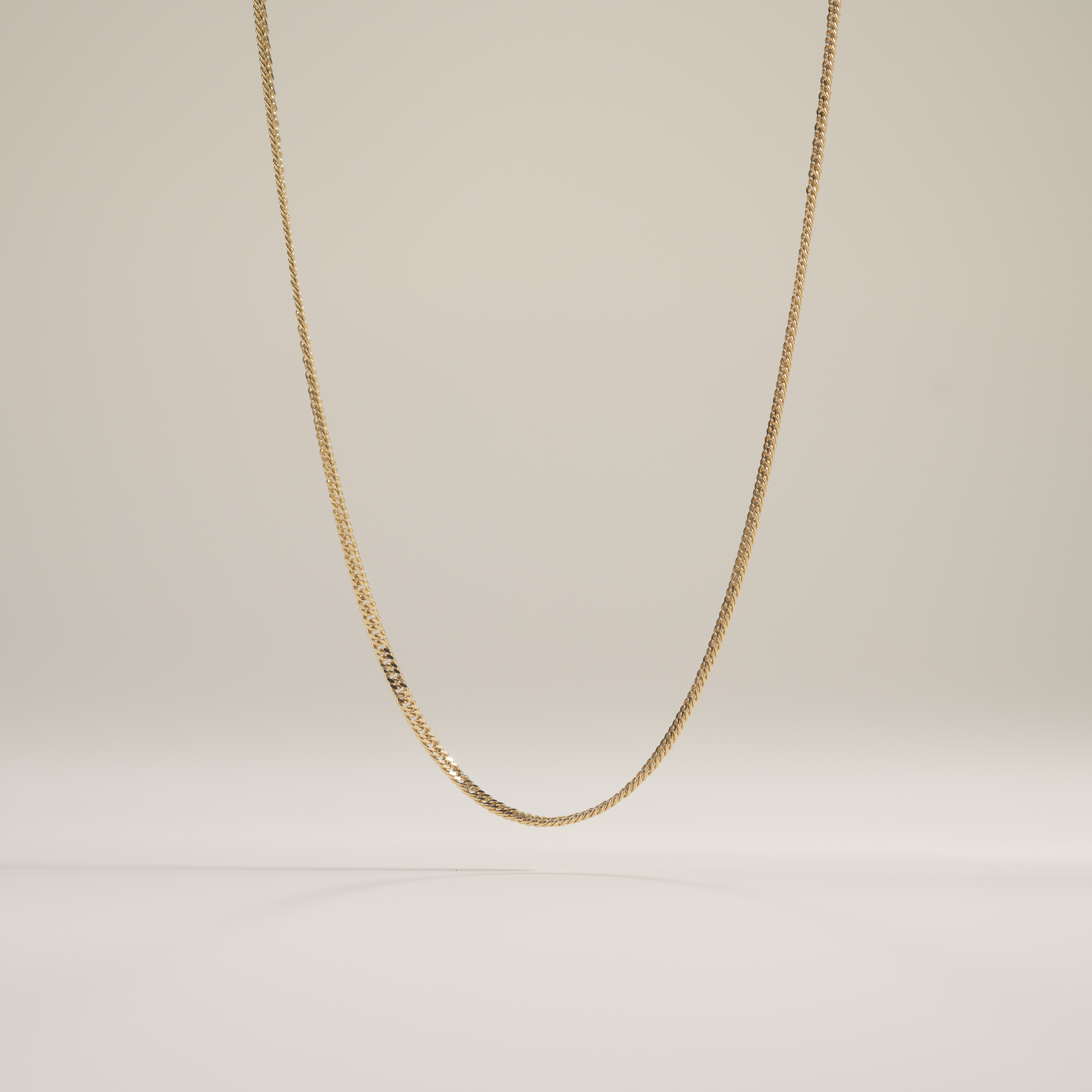 18K 1.2mm Cuba Chain Necklace