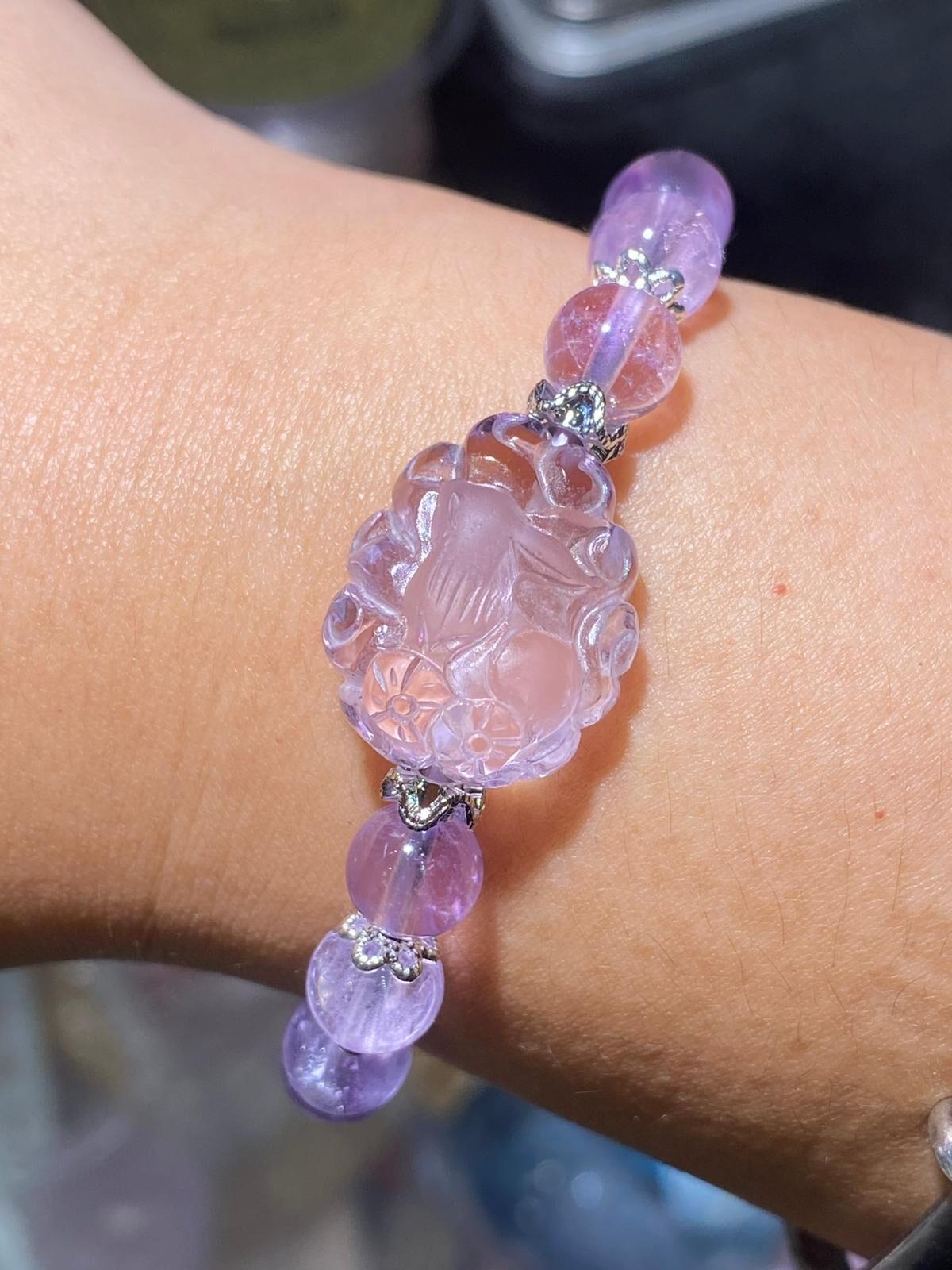 8-8.3mm薰衣草紫水晶手狐