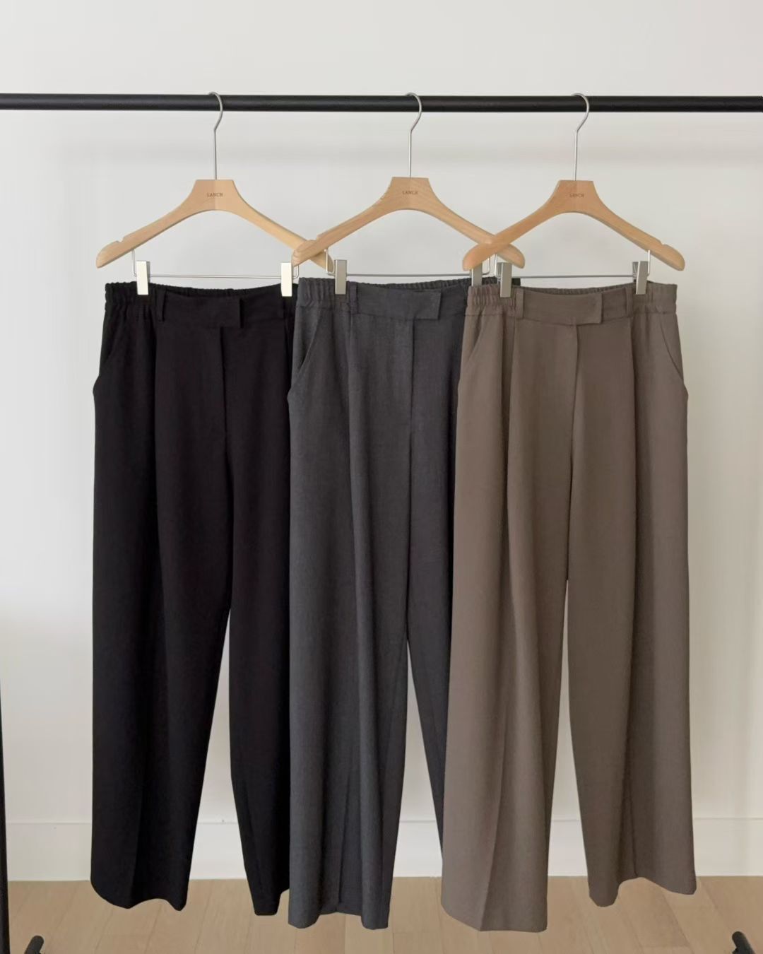 PE5020 壓摺滑垂感長褲