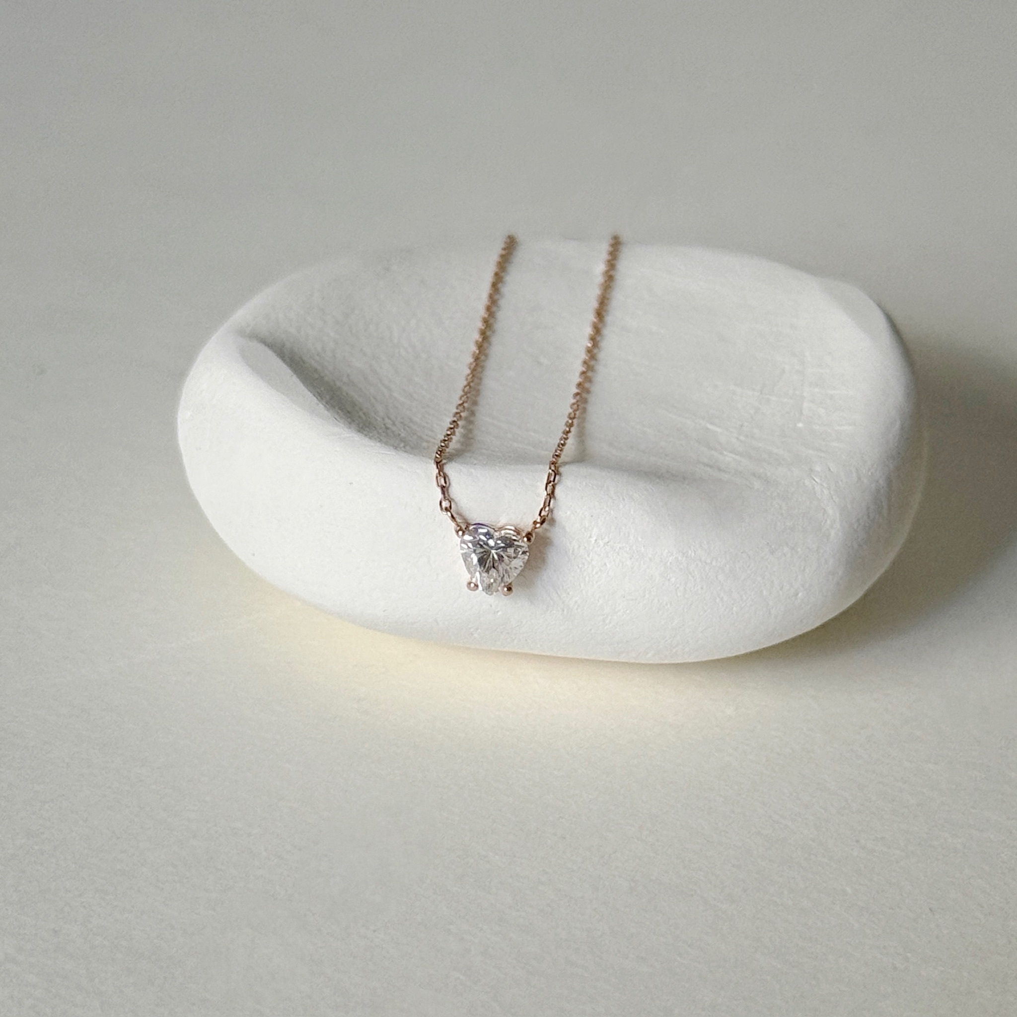 14K愛心真鑽項鍊