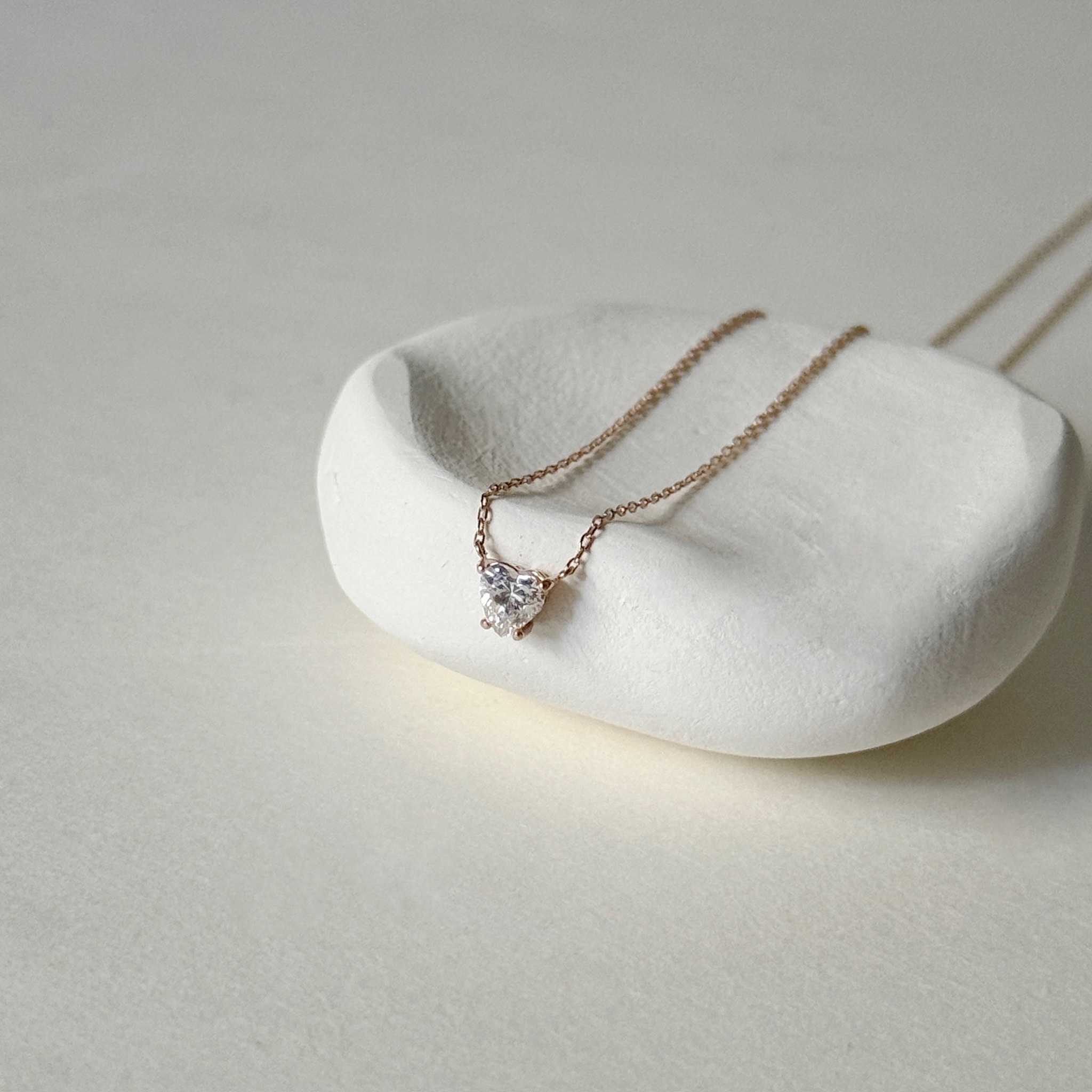 14K愛心真鑽項鍊