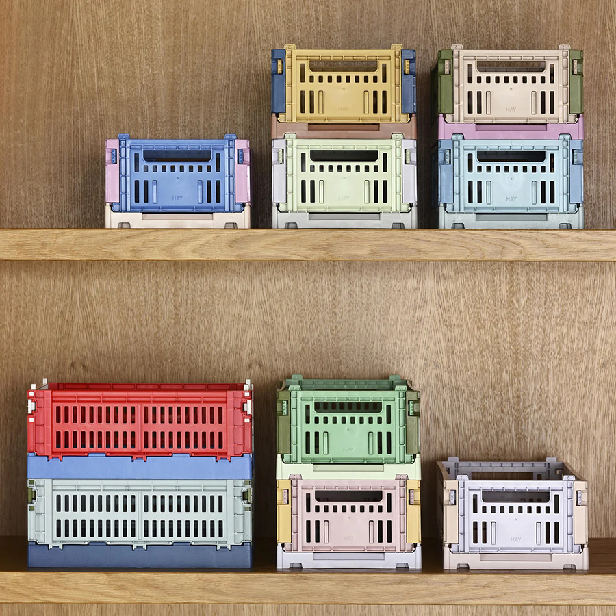 繽紛 HAY Colour crate 整齊擺放