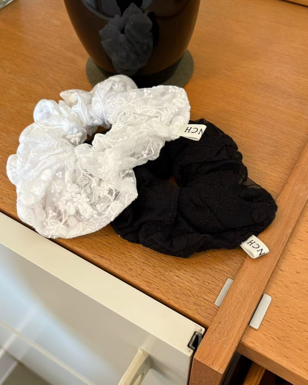 PE5022 蕾絲花紋大腸髮圈