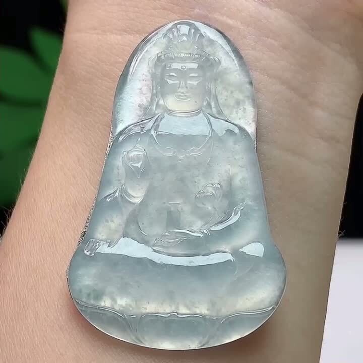 翡翠冰種觀音,天然翡翠A玉, 緬甸玉, Jade, Jadeite