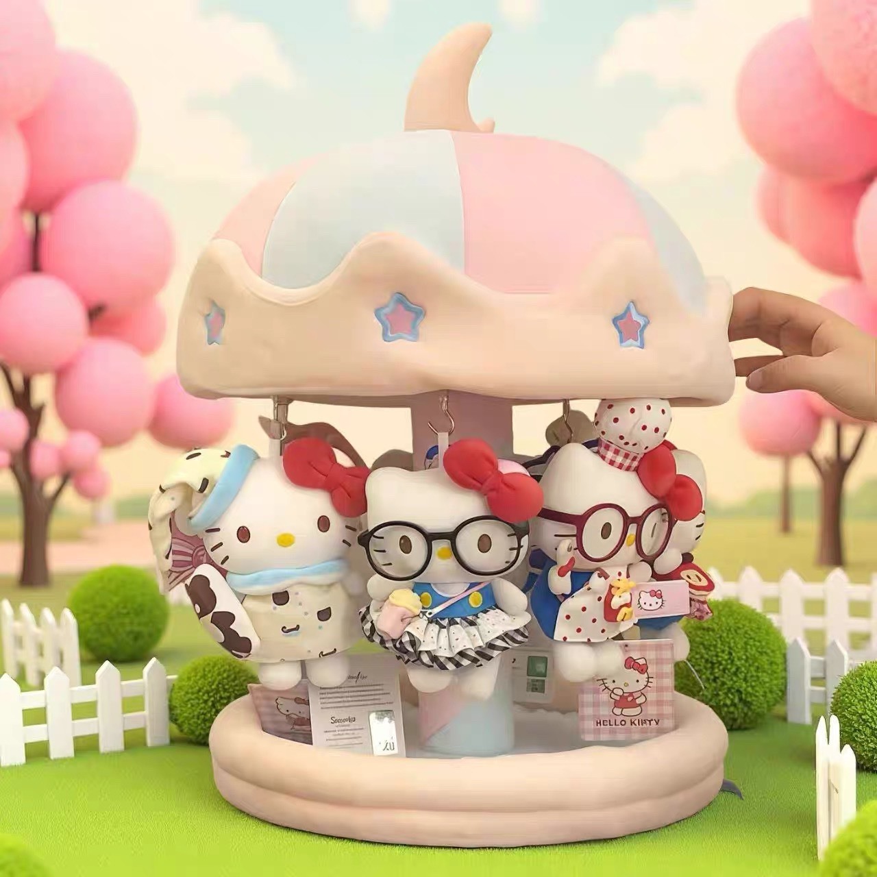 HELLO KITTY 制服系列 掛飾 旋轉木馬屋