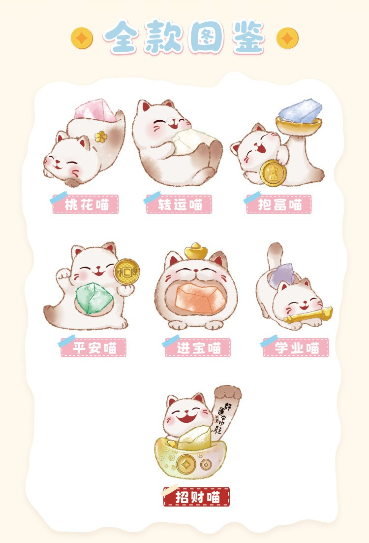 Cartoon Lucky Cat Crystal Blind Box