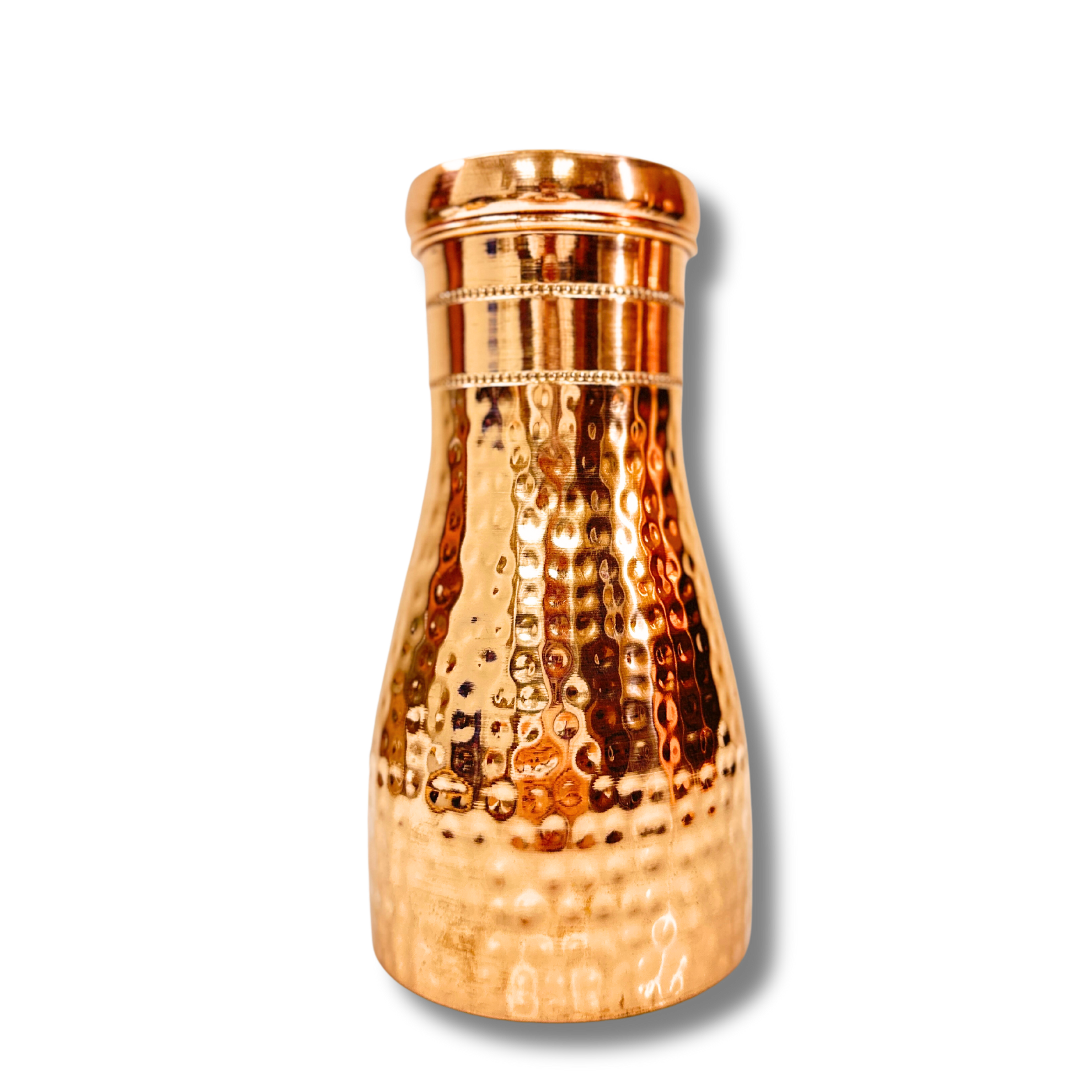印度製手工銅睡房水壺 (錘紋)
