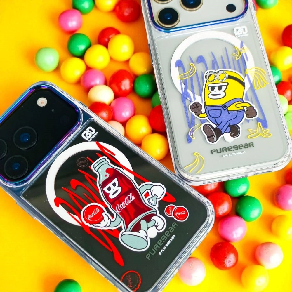 iPhone 冰鑽減壓防摔保護殼 / 可熱(PLAY BOBONUS勃勃猴)