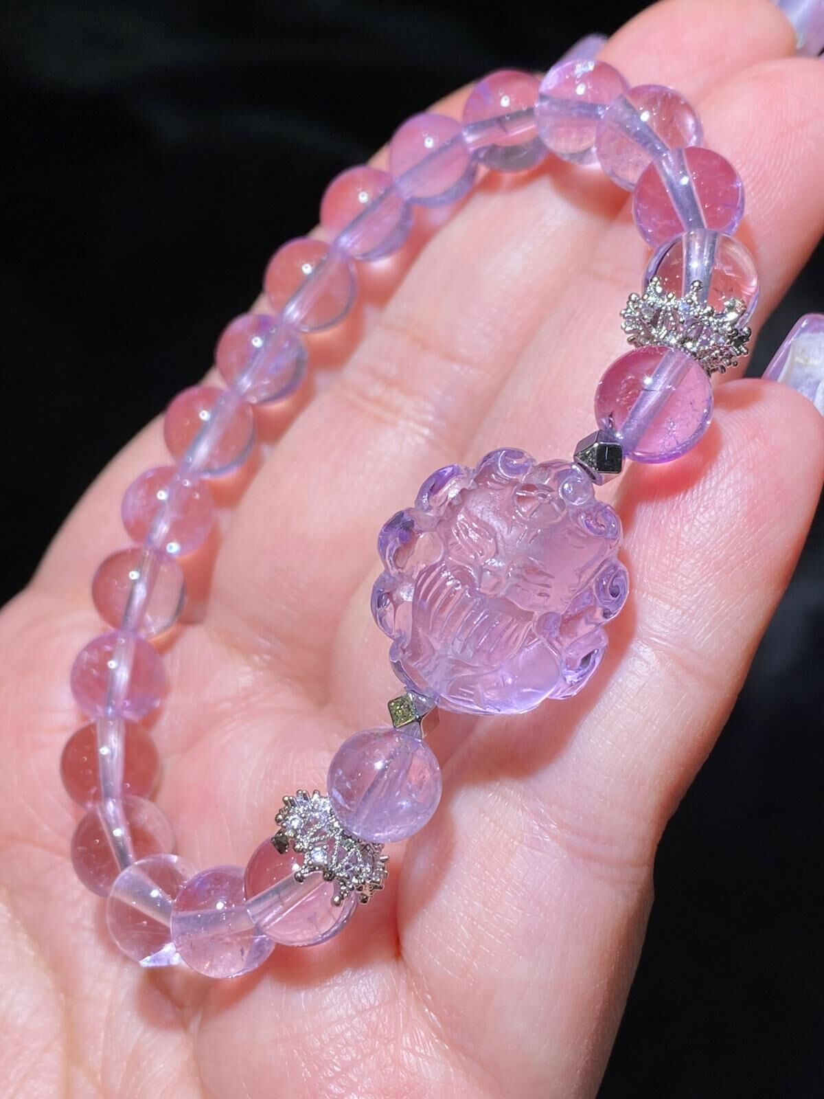 8-8.3mm薰衣草紫水晶手狐