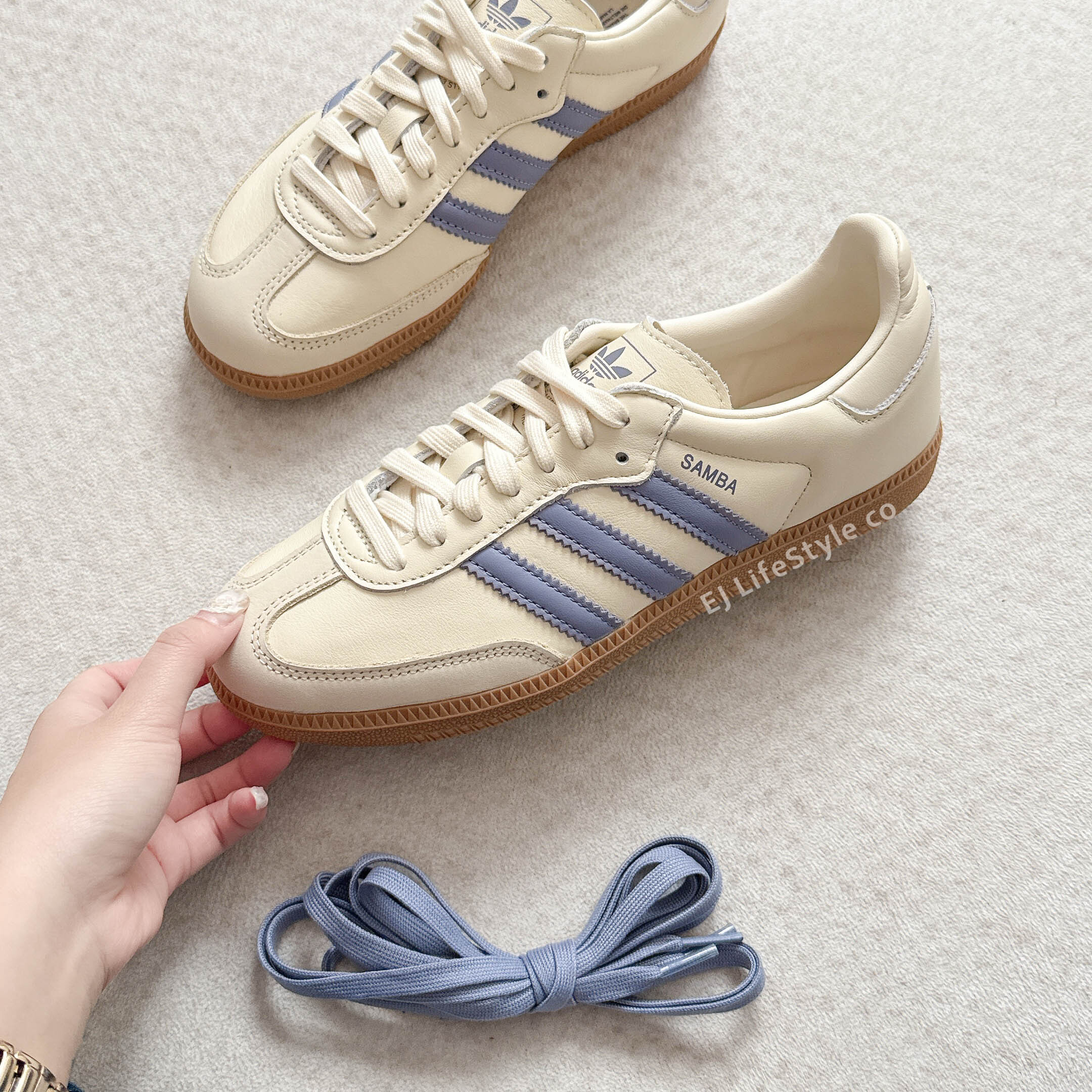 ADIDAS SAMBA OG 藍莓優格 藍色 奶油 米色 焦糖底 女鞋 JS1362 / 調貨