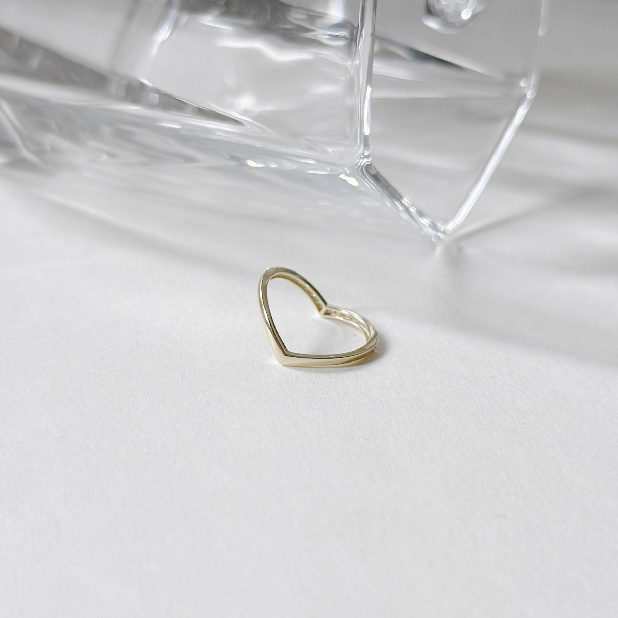 14K雙面戴真鑽V形戒指