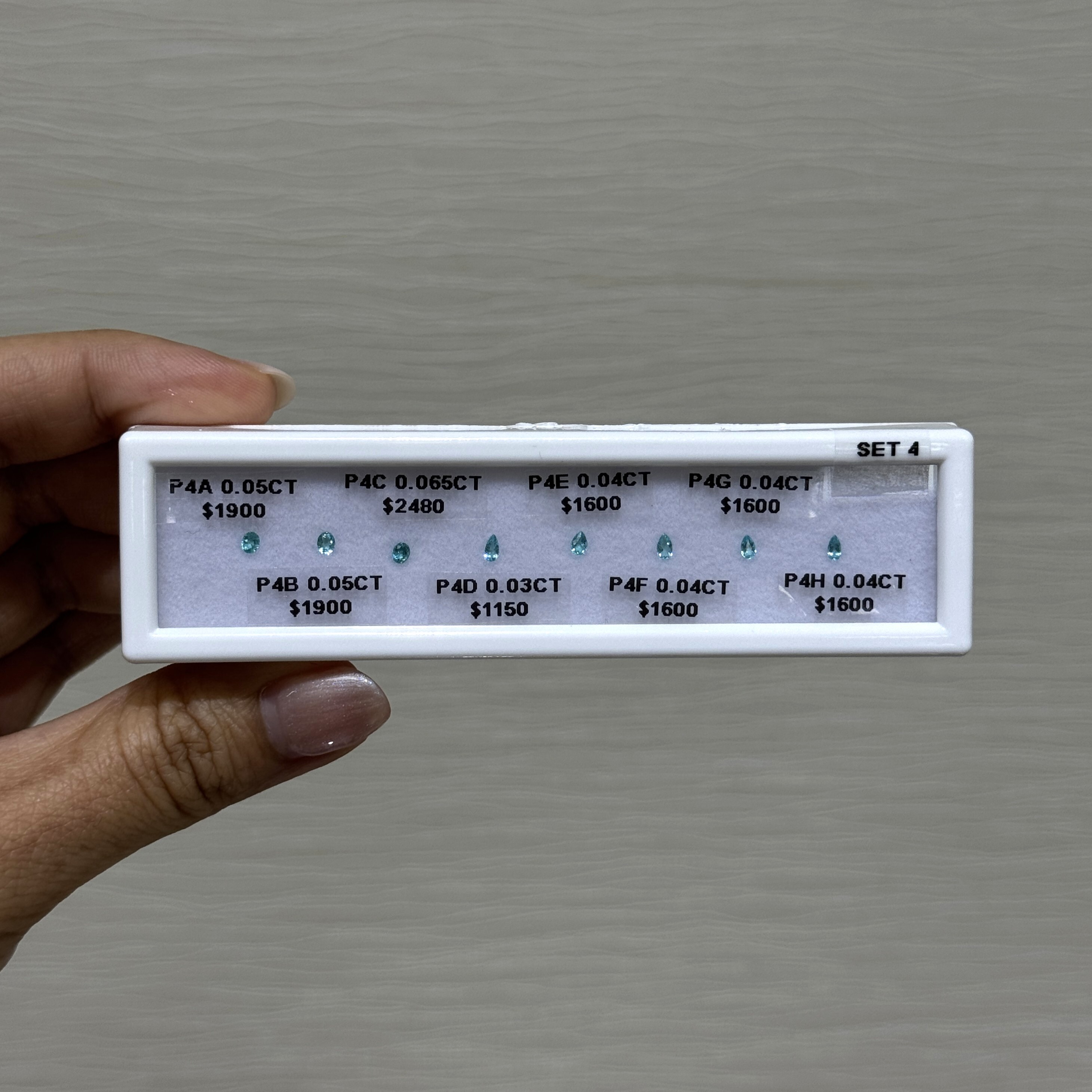 （Set 4) Brazil Paraiba loose diamond